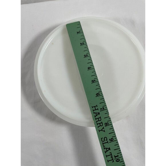 White Milk Glass Replacement Lid W/Knob Handle 8.5” Outer & 7.5” Inner Diam #437 - Picture 5 of 5